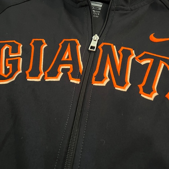 S Nike San Francisco Giants Black Embroidered Zip Adult Small Sweatshirt MLB - Picture 6 of 11